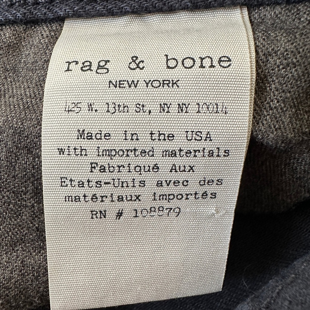 Rag & Bone Short Shorts Womens 29 Black Wash Stretch Cotton Raw Hem Boho Edgy - Picture 6 of 10